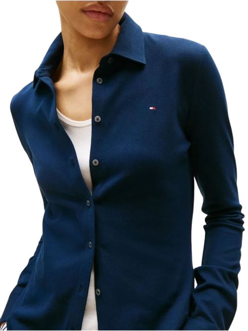 Camicia slim in piquet Tommy Hilfiger | WW0WW43528C1G